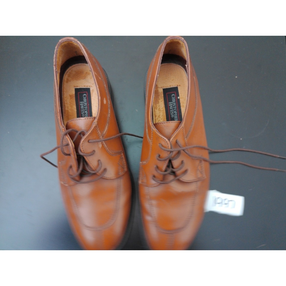 Christopher Hayes Oxford Mens 8.5 Brown Leather Apron Toe Classic Professional